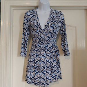 Lilly Pulitzer Karlie Wrap Navy/White Romper Mermaids Tail Small